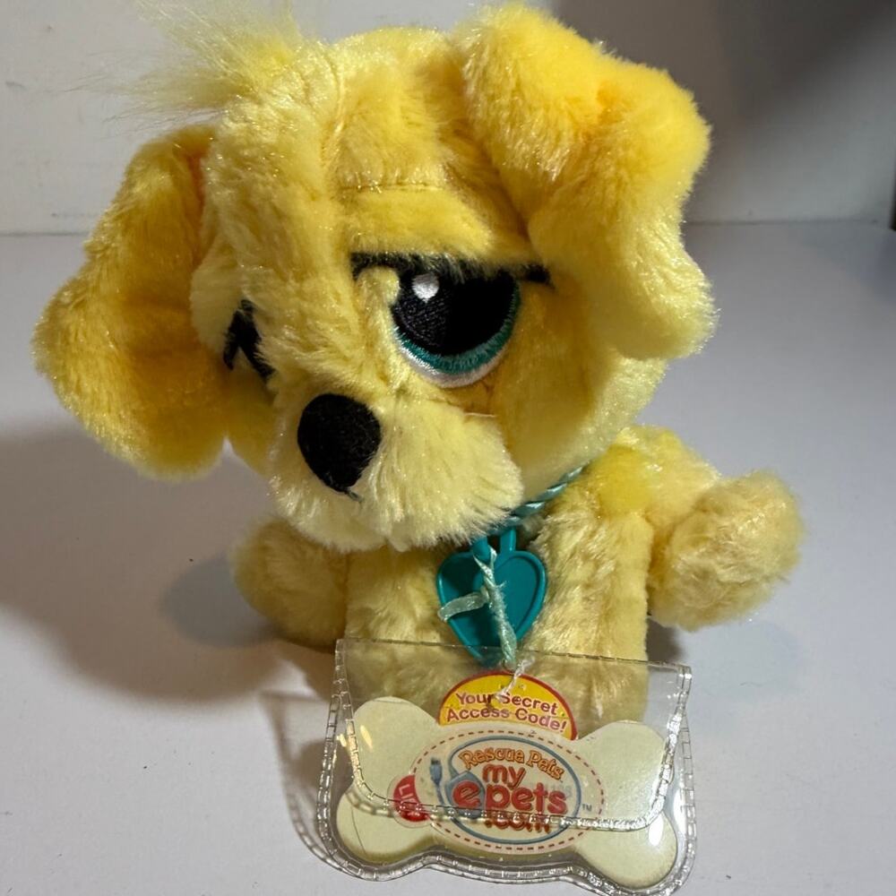 RESCUE PETS MY E PET DOG PLUSH PUPPY STUFFED ANIMAL YELLOW code